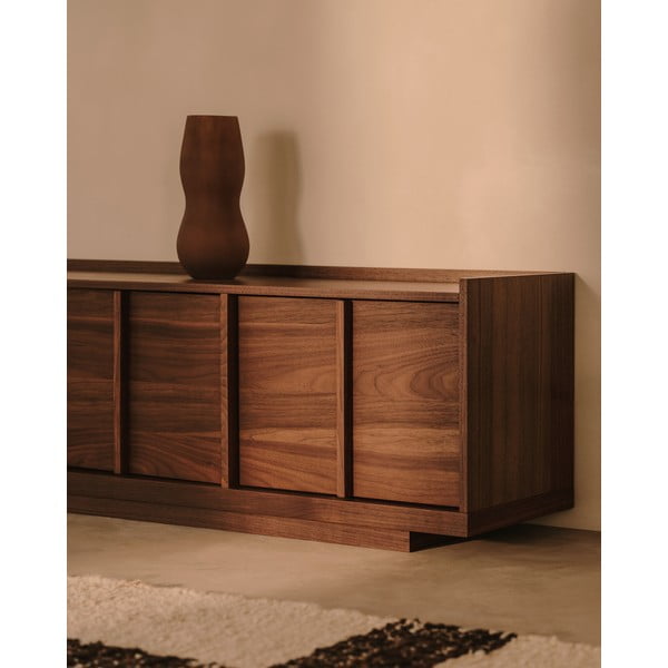 Barna TV-állvány diófa dekorral 200x47x40 cm Onix – Kave Home-image-4