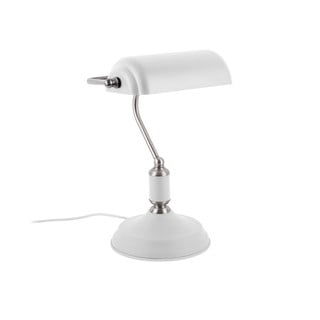 Bank fehér asztali lámpa ezüstszínű részletekkel - Leitmotiv