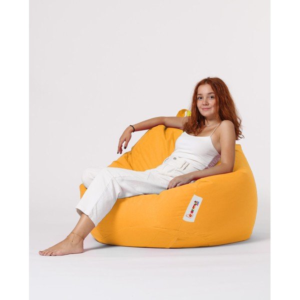 Sárga babzsákfotel Premium – Floriane Garden-image-2