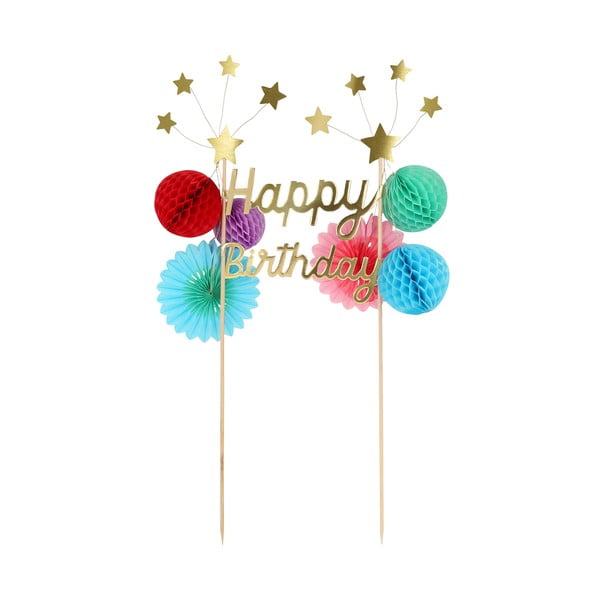Beszúrható torta felirat Happy Birthday – Meri Meri