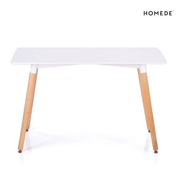 Étkezőasztal fehér asztallappal 80x120 cm Elle – Homede-image-2