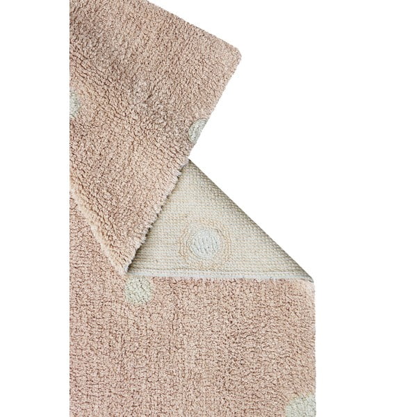 Világos rózsaszín mosható kézi szövésű pamut gyerek szőnyeg 100x150 cm Mini Dot Rose – Lorena Canals-image-4