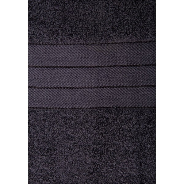 Antracitszürke frottír pamut fürdőlepedő szett 2 db-os 70x140 cm – Good Morning-image-3