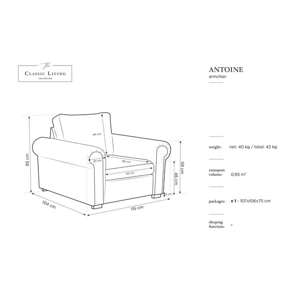 Hermes bézs fotel - Windsor & Co Sofas-image-2