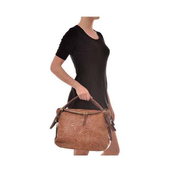 Ethel konyak barna bőr kézitáska - Mangotti Bags-image-2