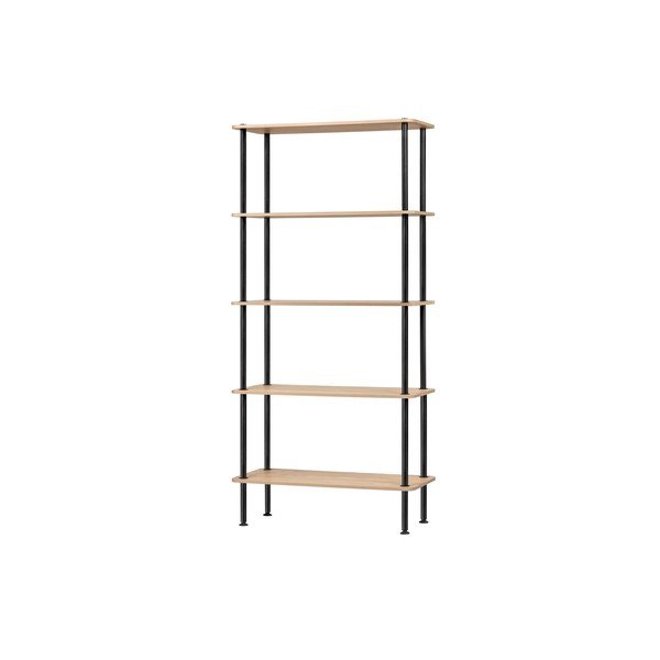 Natúr színű polcos állvány tölgyfa dekorral 80x163x35 cm Teidi – noo.ma
