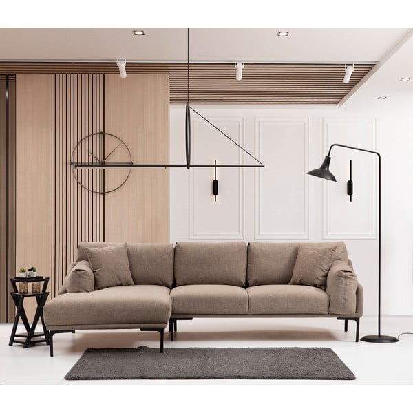 Leo bézs sarokkanapé, bal oldali - Artie-image-1