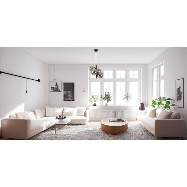 Fekete-szürke függőlámpa üveg búrával ø 15 cm Forte – Squid Lighting-image-1