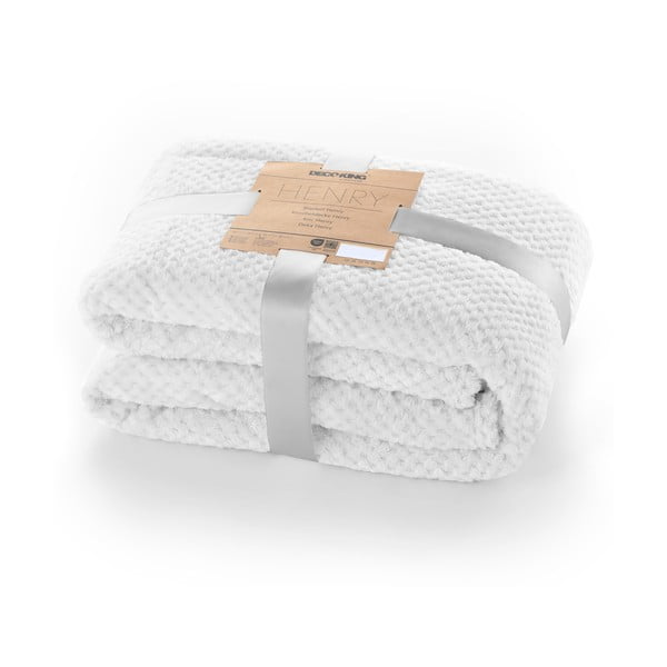 Henry fehér mikroszálas takaró, 220 x 240 cm - DecoKing-image-3