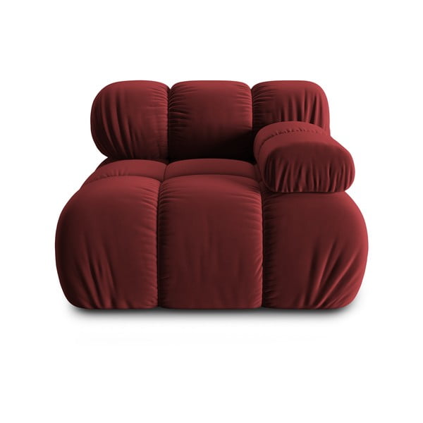 Piros bársony kanapé modul (jobb oldali) Bellis – Micadoni Home