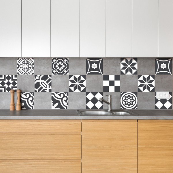 Mosaic dekor matrica szett, 24 db, 15 x 15 cm - Ambiance-image-1