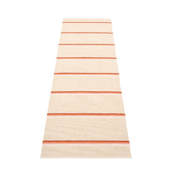 Téglavörös-krémszínű kültéri-beltéri futószőnyeg 70x240 cm Olle Brick Cream – Pappelina