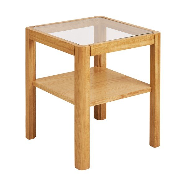 Tárolóasztal üveg asztallappal 40x40 cm Lourmarin – House Nordic