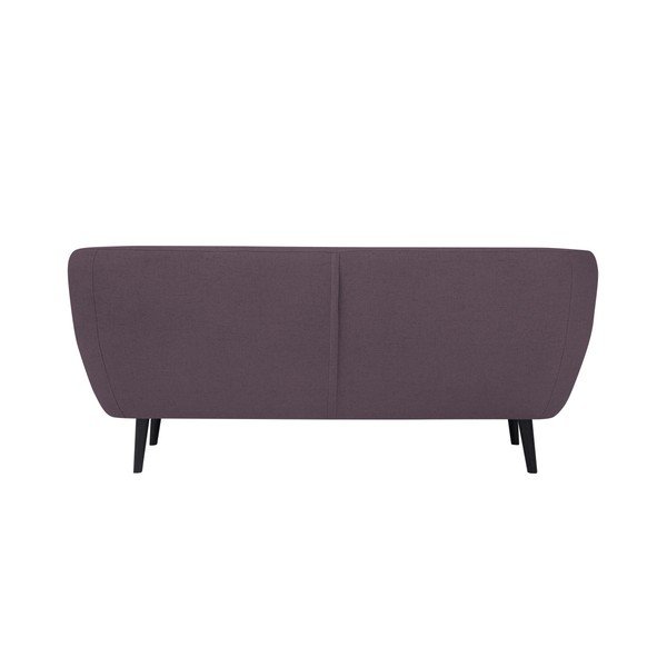 Piemont lila kétszemélyes kanapé barna lábakkal - Mazzini Sofas-image-1