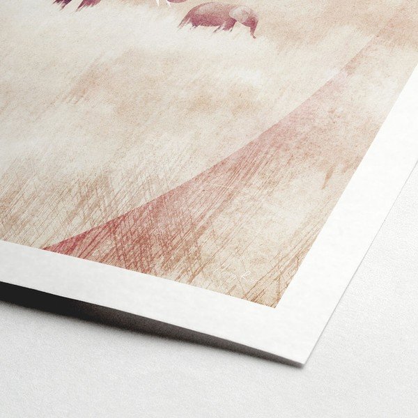 Poszter 30x40 cm Elephants - Travelposter-image-1