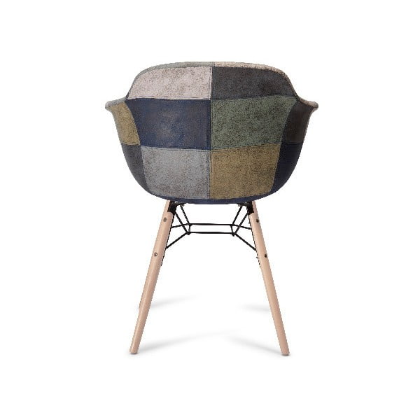 Flame Patch szürke étkezőszék tölgyfa lábakkal - Furnhouse-image-3