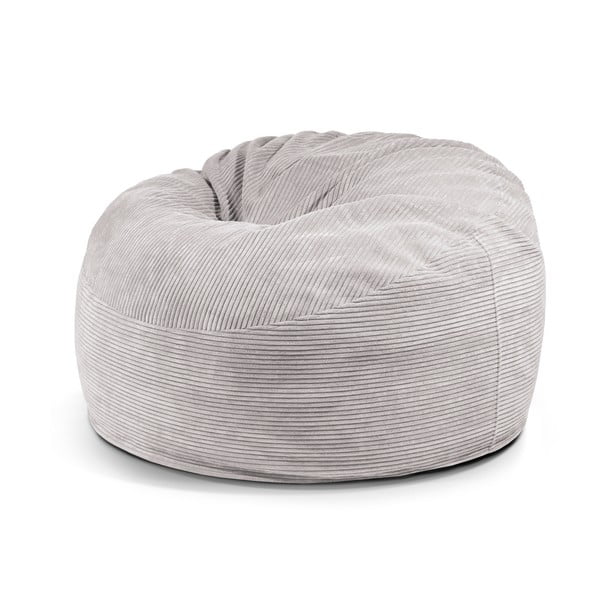 Világosszürke kordbársony babzsákfotel Om 110 – SLOWDOWN
