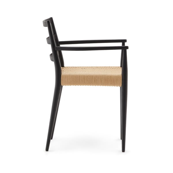 Fekete-natúr színű tölgyfa étkezőszék szett 2 db-os Analy – Kave Home-image-3