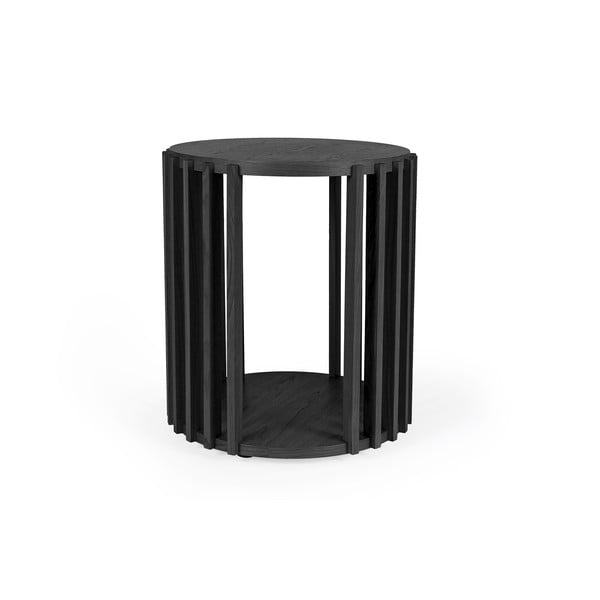 Drum fekete tárolóasztal, ø 53 cm - Woodman-image-2