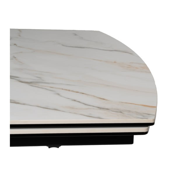 Bővíthető étkezőasztal márvány dekoros asztallappal, hosszabbító asztallappal 90x180 cm Rocía – Ixia-image-3