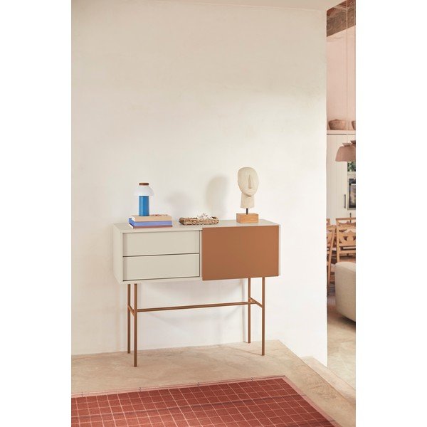 Téglavörös-bézs konzolasztal 35x110 cm Nube – Teulat-image-1