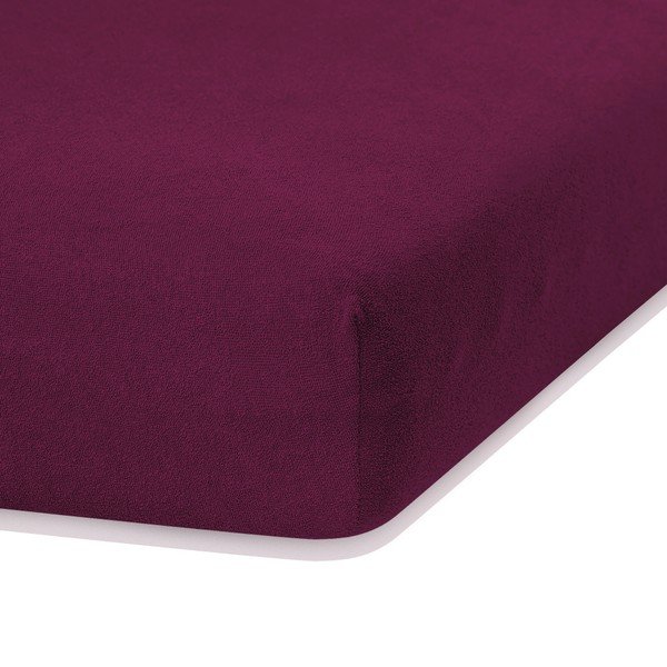 Ruby Dark Cherry sötét bordó kétszemélyes gumis lepedő, 180-200 x 200 cm - AmeliaHome-image-1