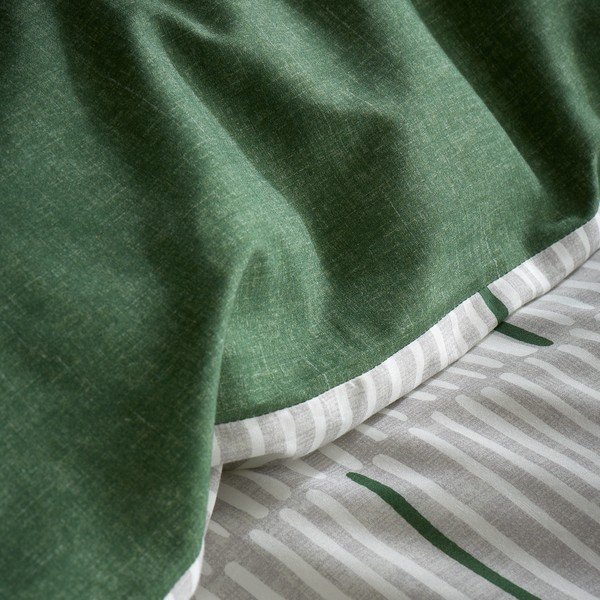 Zöld-szürke egyszemélyes pamut ágyneműhuzat 135x200 cm Camden Stripe – Content by Terence Conran-image-4