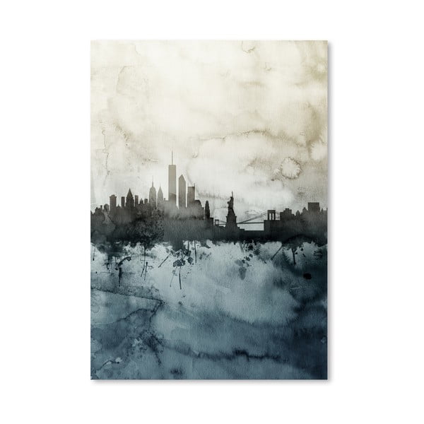 New York USA Skyline poszter, 42 x 30 cm - Americanflat