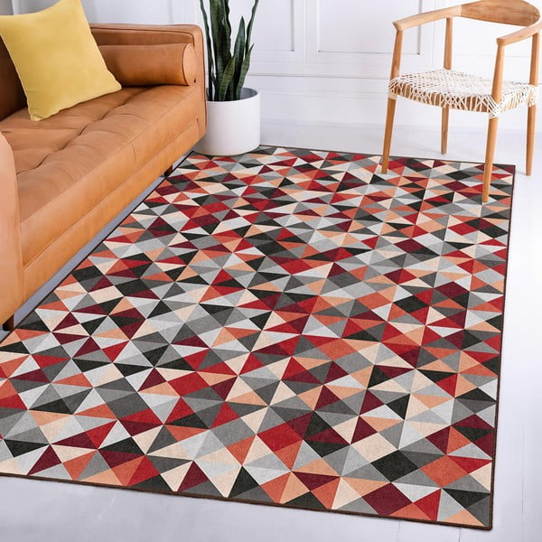 Piros-szürke mosható szőnyeg 120x180 cm Ignite – Mila Home-image-4