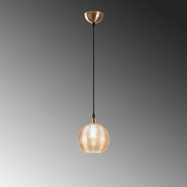 Okkersárga-aranyszínű függőlámpa üveg búrával ø 15 cm Muzo – Opviq lights-image-4
