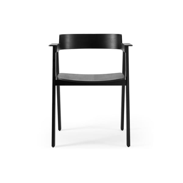 Fekete tölgyfa karfás étkezőszék Flip – Gazzda-image-2