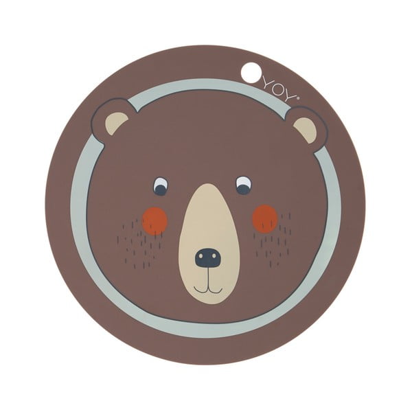 Bear szilikonos, gyerek tányéralátét , ⌀ 39 cm - OYOY
