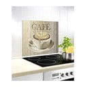 Edzett üveg falvédő tűzhelyhez 60x50 cm Café – Wenko