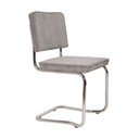 Szürke kárpitozott hinta étkezőszék szett 2 db-os Ridge Kink Rib – Zuiver