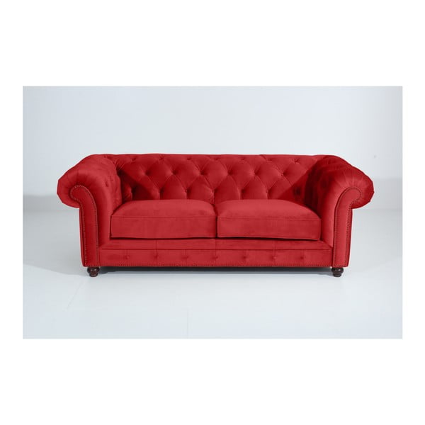 Orleans Velvet piros kanapé, 216 cm - Max Winzer