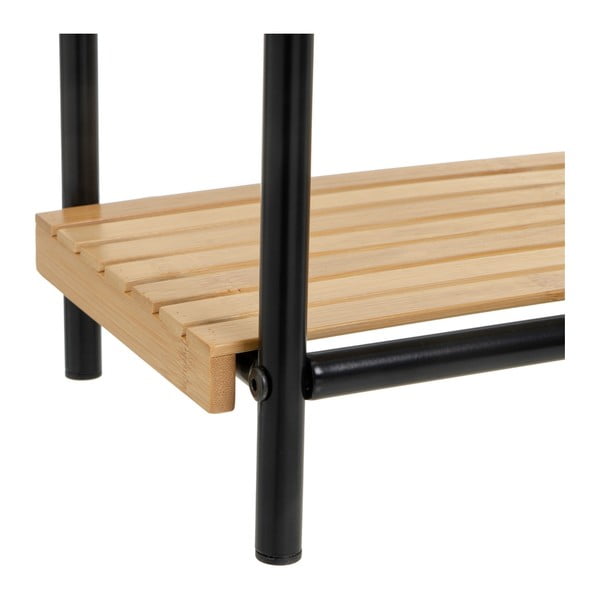 Fekete-natúr színű bambusz polcos állvány 41x77 cm – Casa Selección-image-1