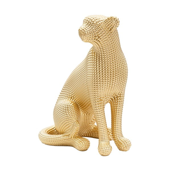 Leopard fém szobor aranyszínű dekorral - Mauro Ferretti-image-2
