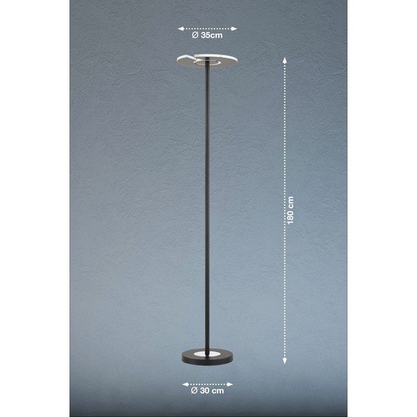 Fekete LED dimmelhető állólámpa üveg búrával (magasság 180 cm) Dent – Fischer & Honsel-image-2