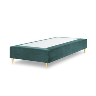 Lia türkiz bársony egyszemélyes ágy, 90 x 200 cm - Milo Casa