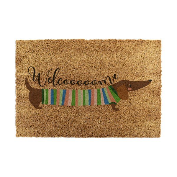 Kókuszrost lábtörlő 40x60 cm Welcome Sausage Dog – Artsy Doormats