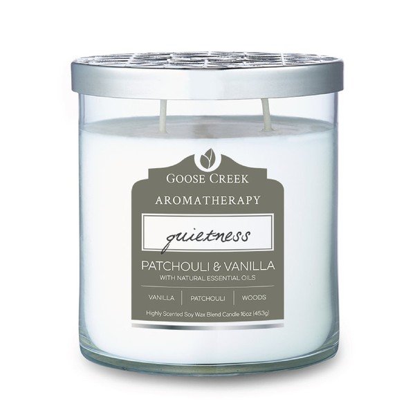 Patchouli & Vanilla illatgyertya üvegben, égési idő 60 óra - Goose Creek