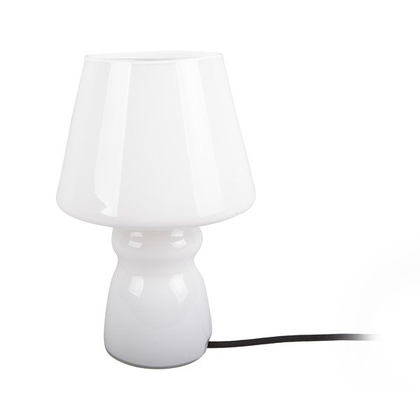 Glass fehér üveg asztali lámpa, ø 16 cm - Leitmotiv-image-1