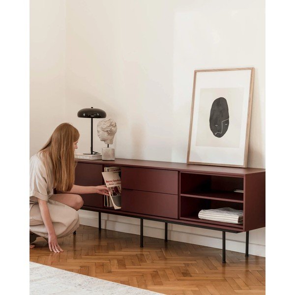 Borvörös TV-állvány 189x61x42 cm Mod – noo.ma-image-1