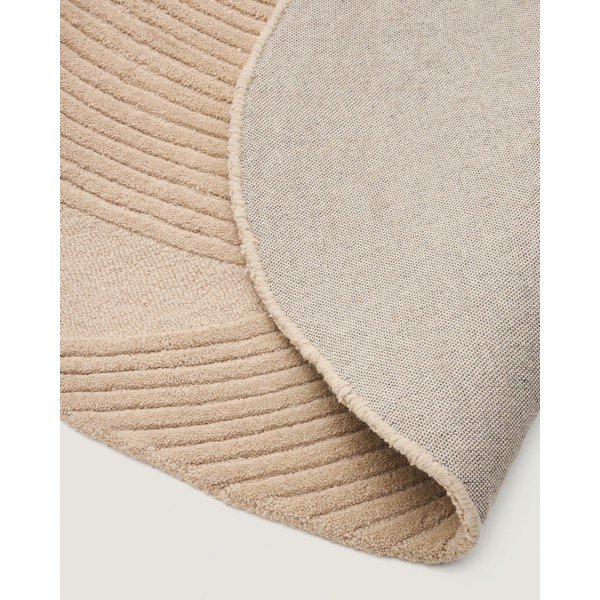 Krémszínű kézi szövésű gyapjú szőnyeg 160x230 cm Domm – Kave Home-image-4