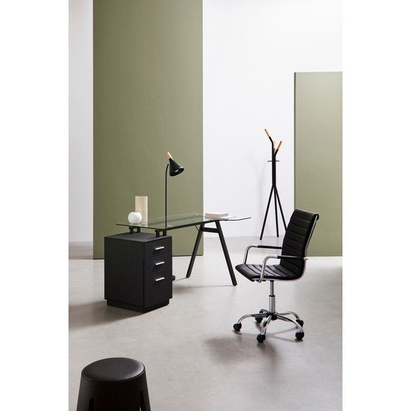 Fekete bőrutánzat irodai szék Perth – Yes Everyday-image-1