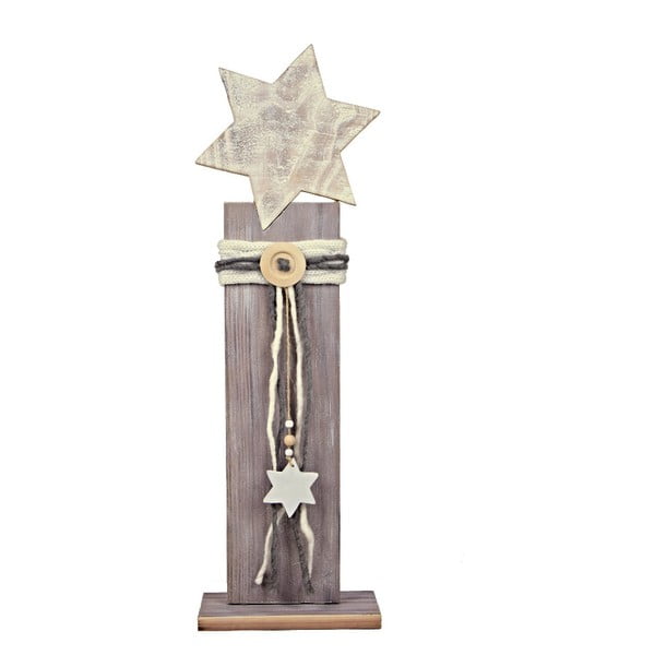 Star fából készült dekoráció, magasság 58 cm - Ego Dekor