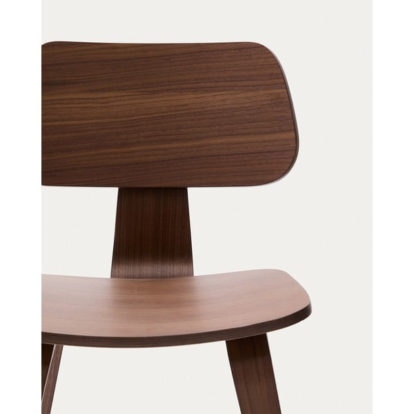 Sötétbarna étkezőszék diófa dekorral Gena – Kave Home-image-3