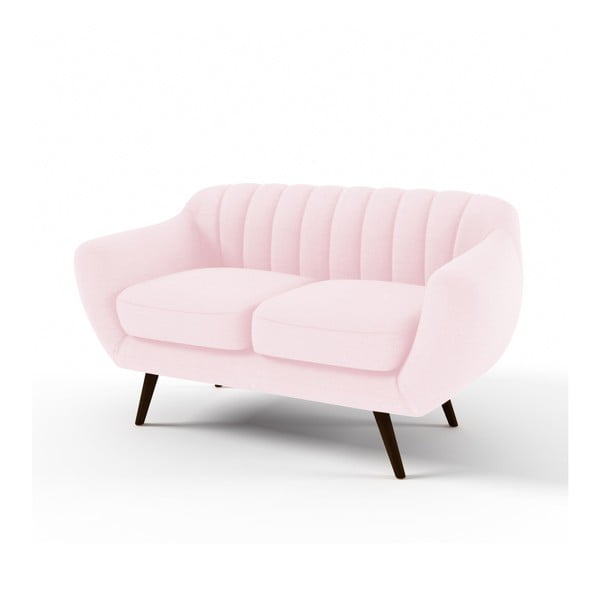 Kennet pasztell rózsaszín 2 személyes kanapé - Vivonita