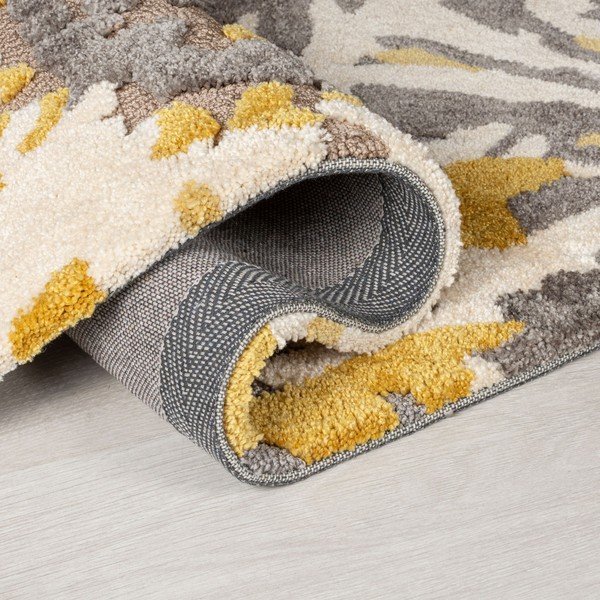 Soft Floral szürke-sárga szőnyeg, 160 x 230 cm - Flair Rugs-image-1