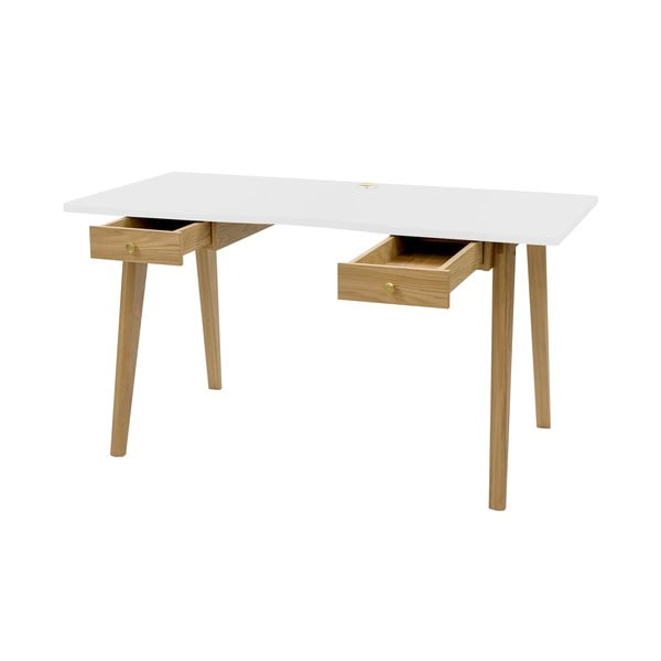 Íróasztal tölgyfa dekorral 70x140 cm Nice – Woodman-image-2